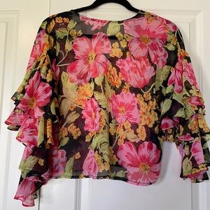 ASOS tropical floral blouse